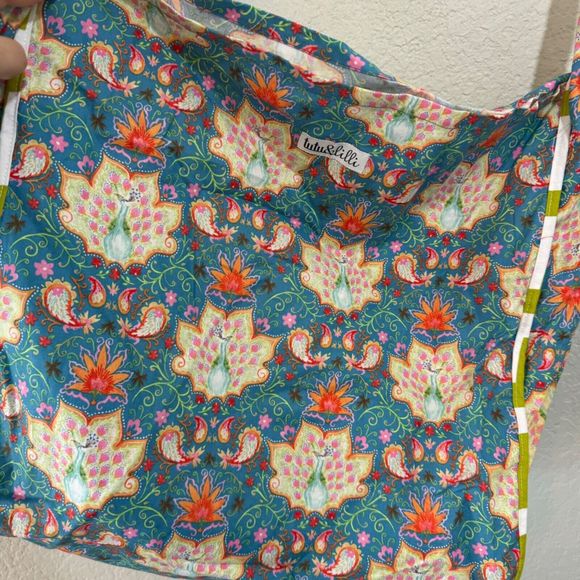 Tutu and Lilli Boutique Floral Cotton‎ Purse Tote Made USA - Picture 2 of 2